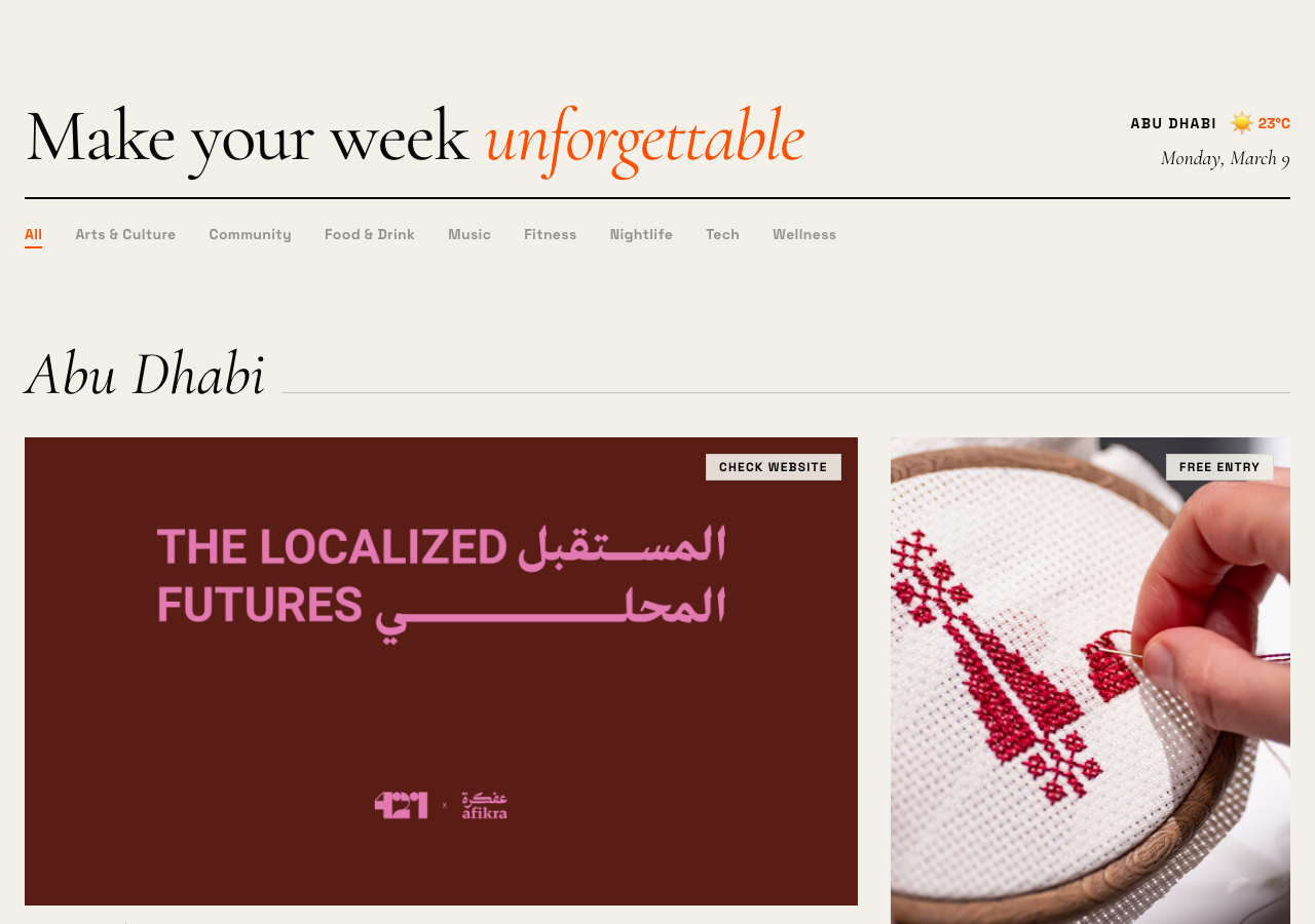 Happening landing page