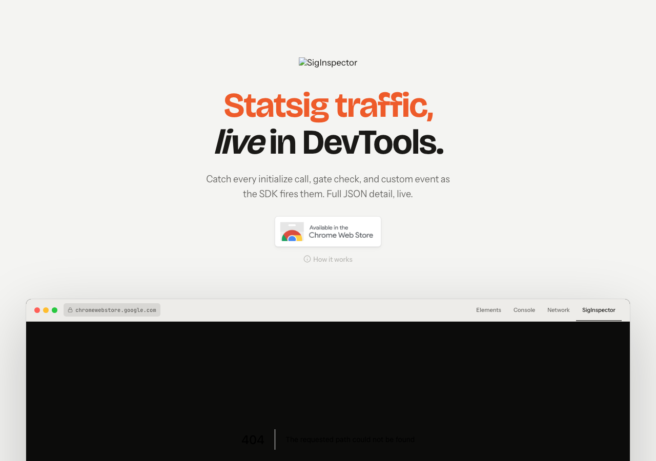 SigInspector landing page